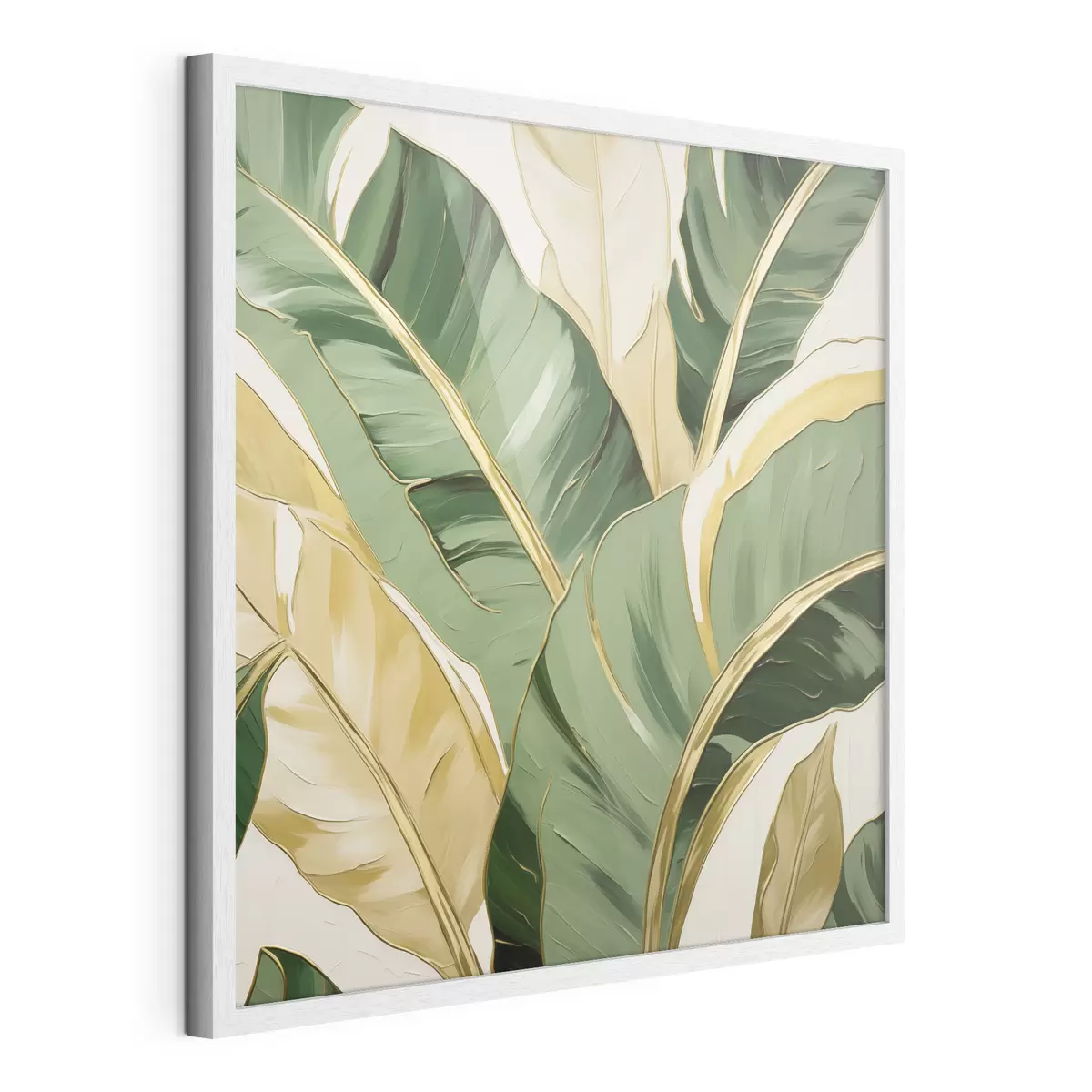 Poster Grandes feuilles, imitation de peinture f50078