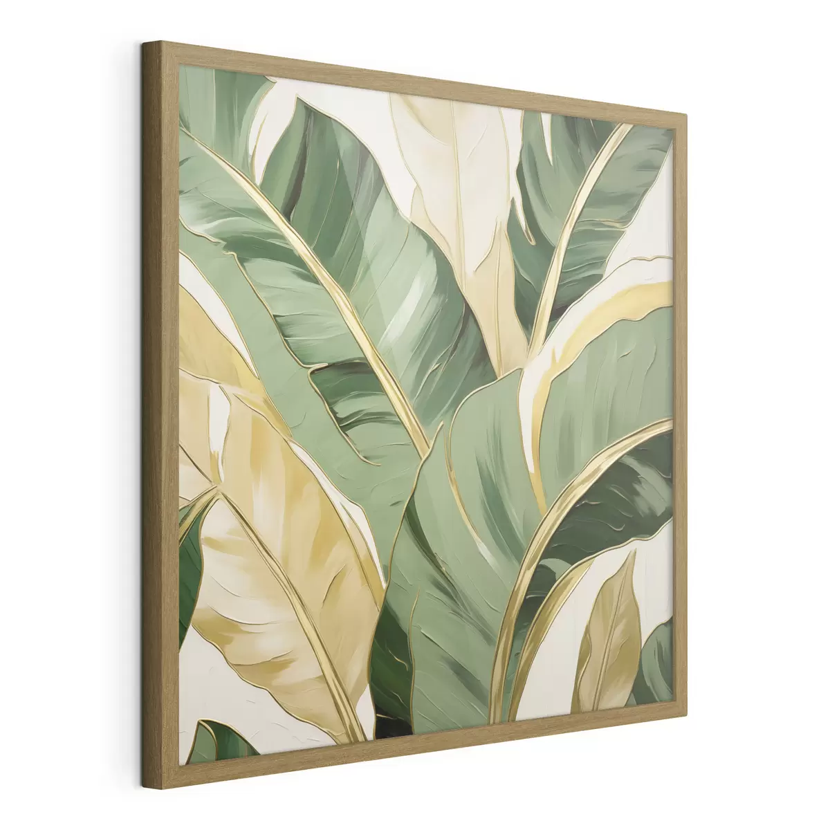 Poster Grandes feuilles, imitation de peinture f50078