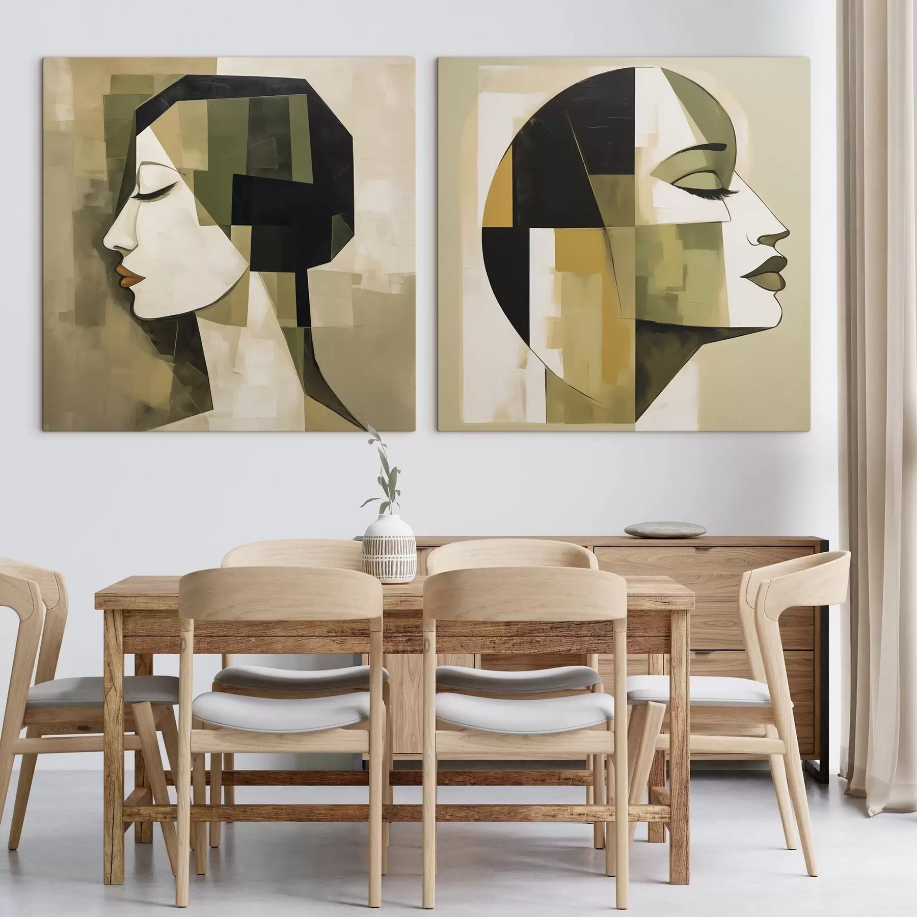 Tableau Portrait abstrait moderne m30774