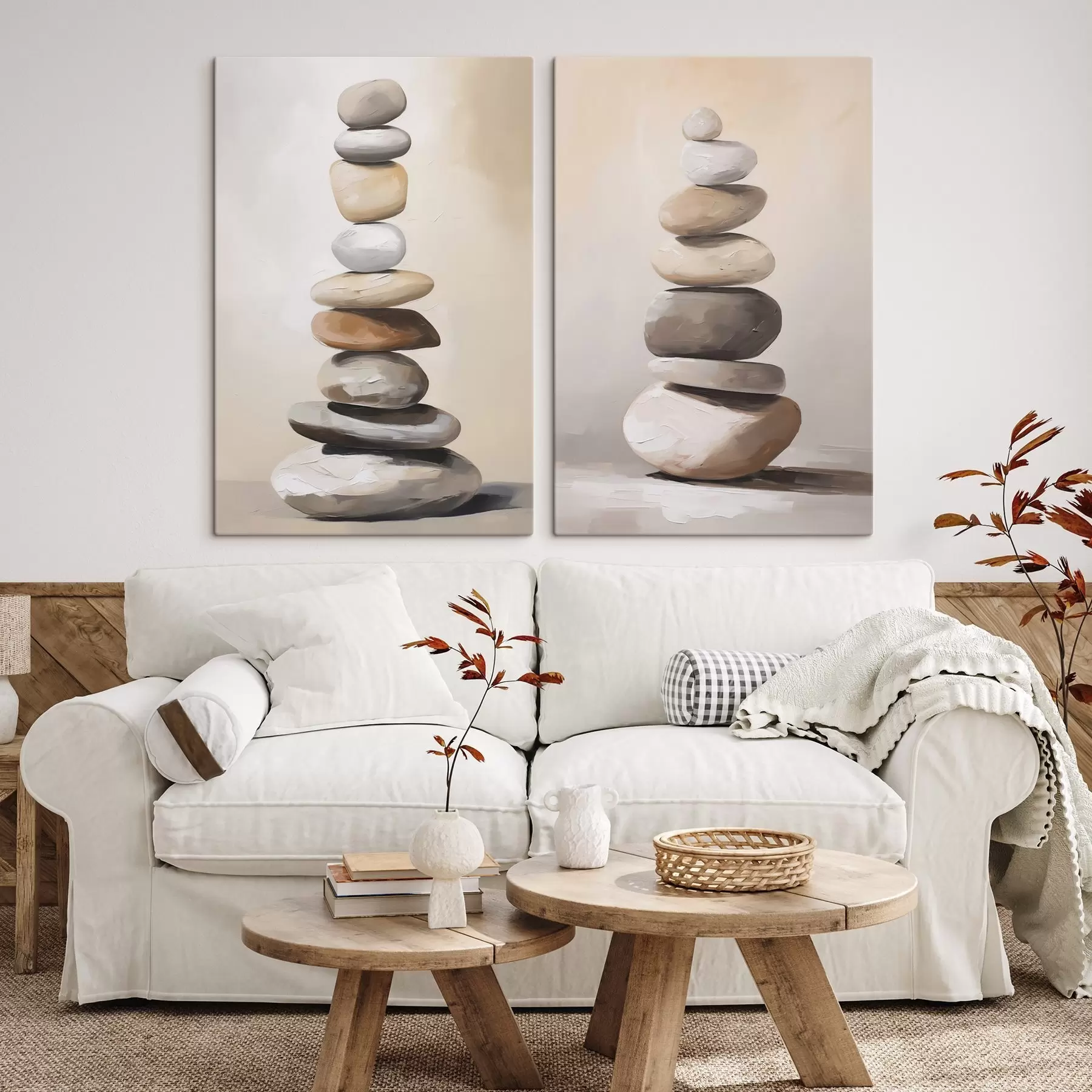 Tableau Pierres, peinture imitant la pierre m30775