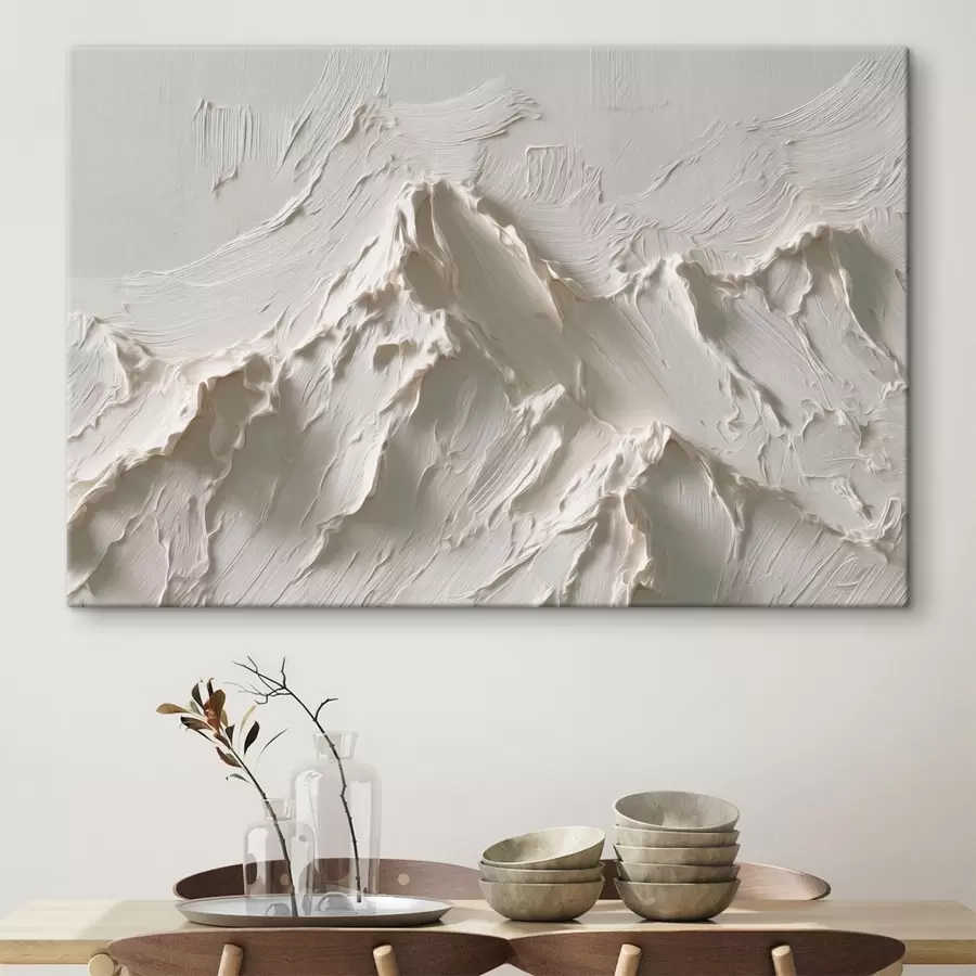 Tableau Sommets de montagne aux tons clairs avec un effet de relief s49965