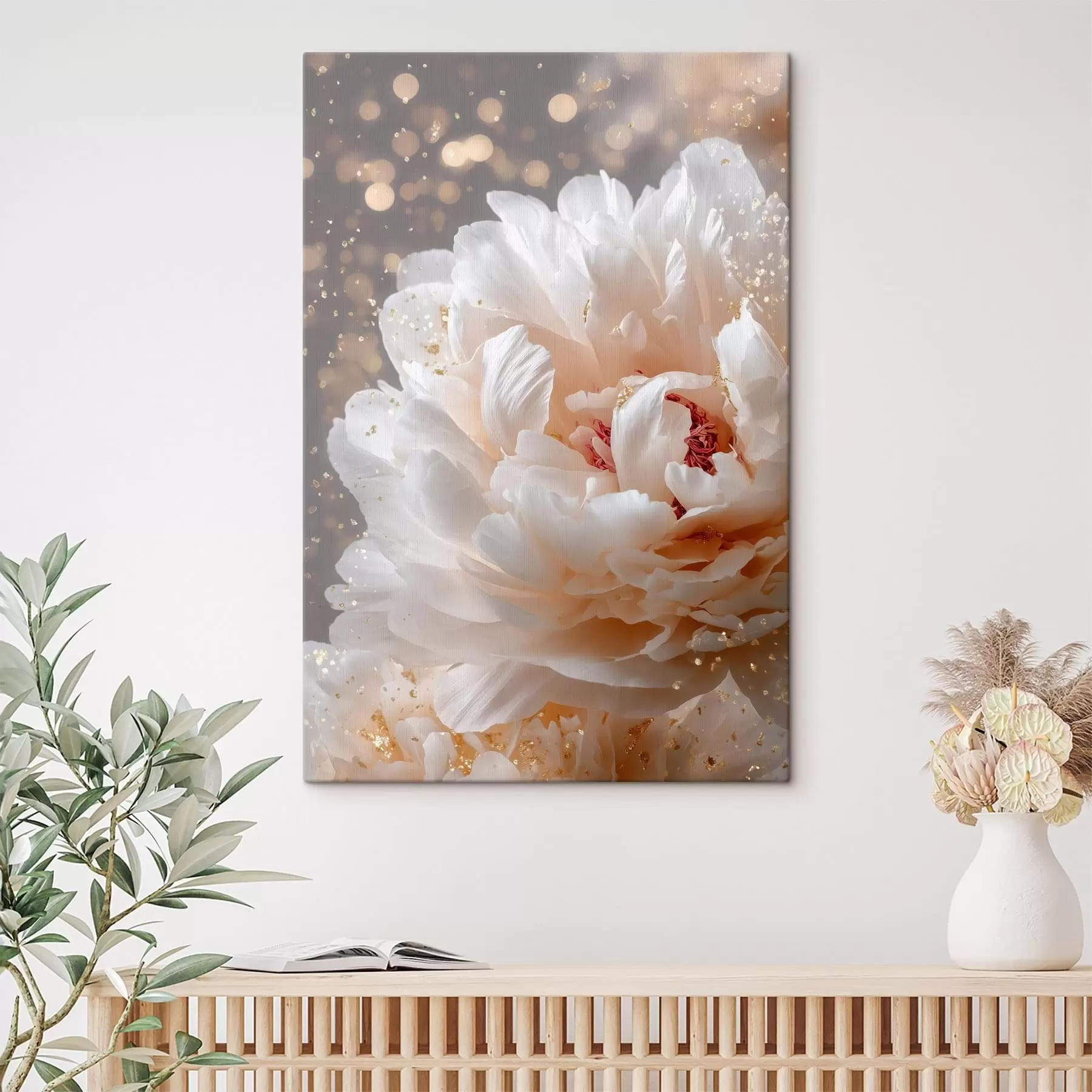 Tableau Une fleur blanche luxuriante au éclat délicat s49981