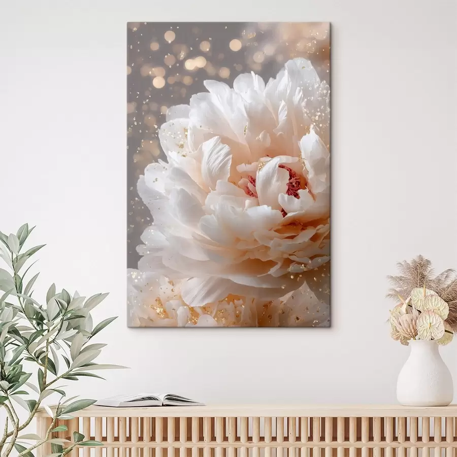 Tableau Une fleur blanche luxuriante au éclat délicat s49981