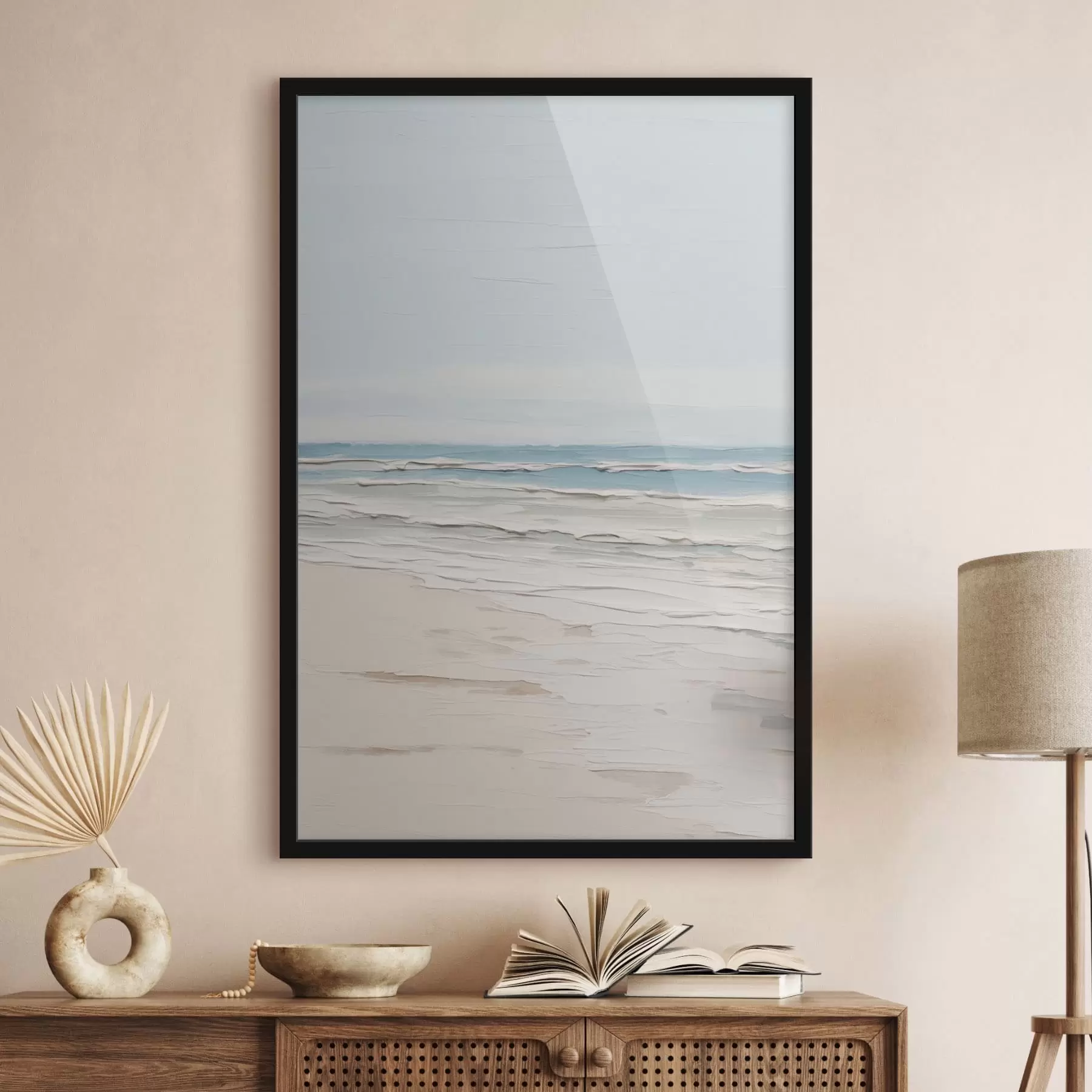 Papier peint Un bord de mer minimaliste aux tons clairs f49951