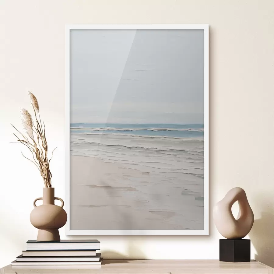 Papier peint Un bord de mer minimaliste aux tons clairs f49951