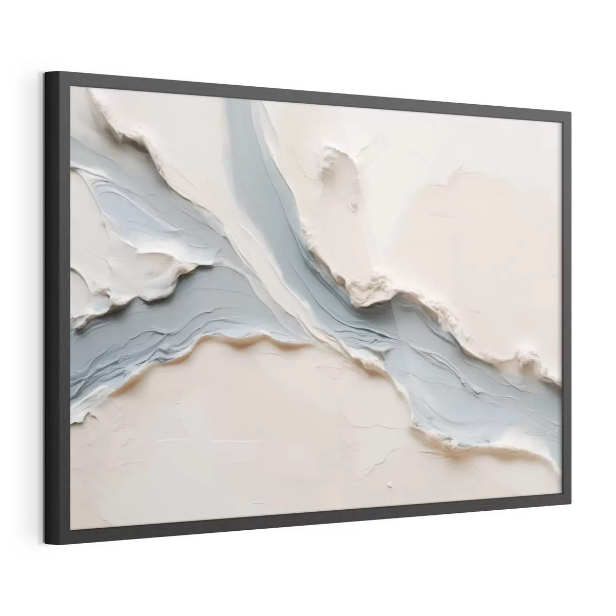 Poster Motif abstrait avec un effet de flux bleu f49953