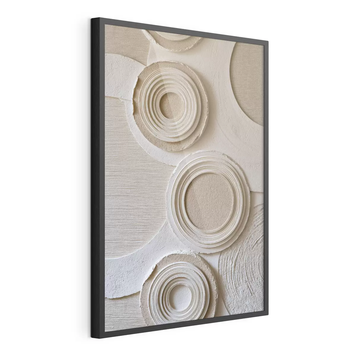 Poster Composition géométrique avec des cercles et un effet de relief f49956
