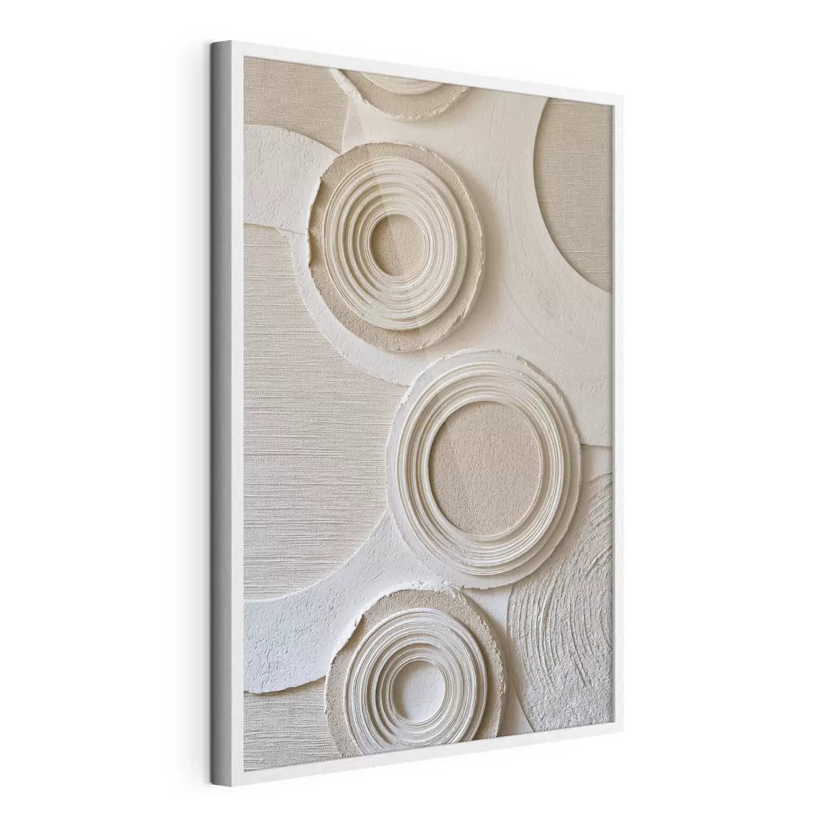 Poster Composition géométrique avec des cercles et un effet de relief f49956