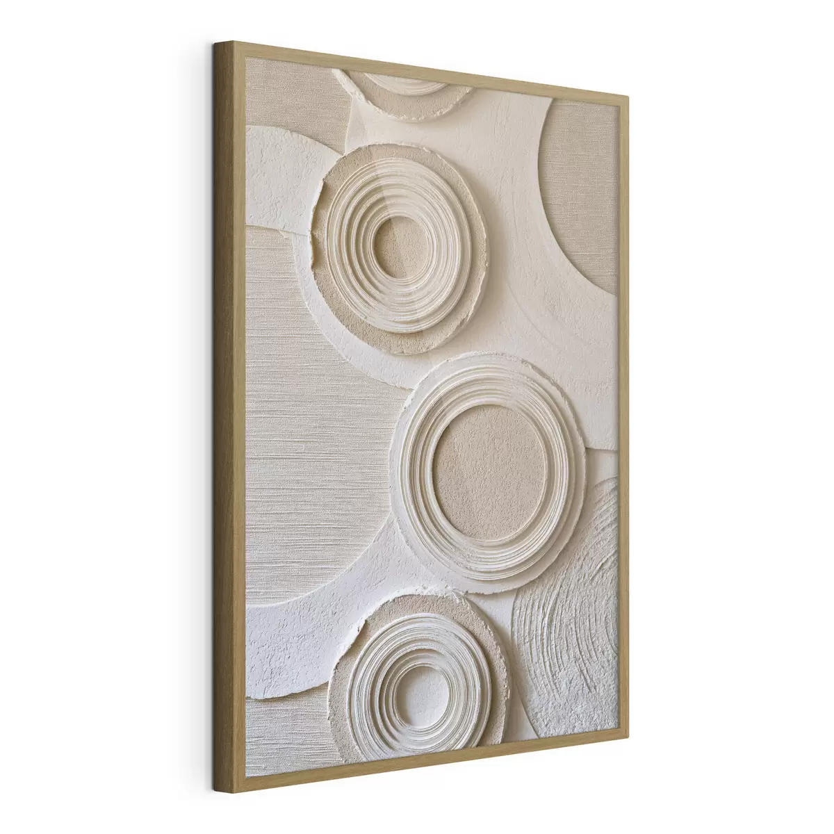 Poster Composition géométrique avec des cercles et un effet de relief f49956