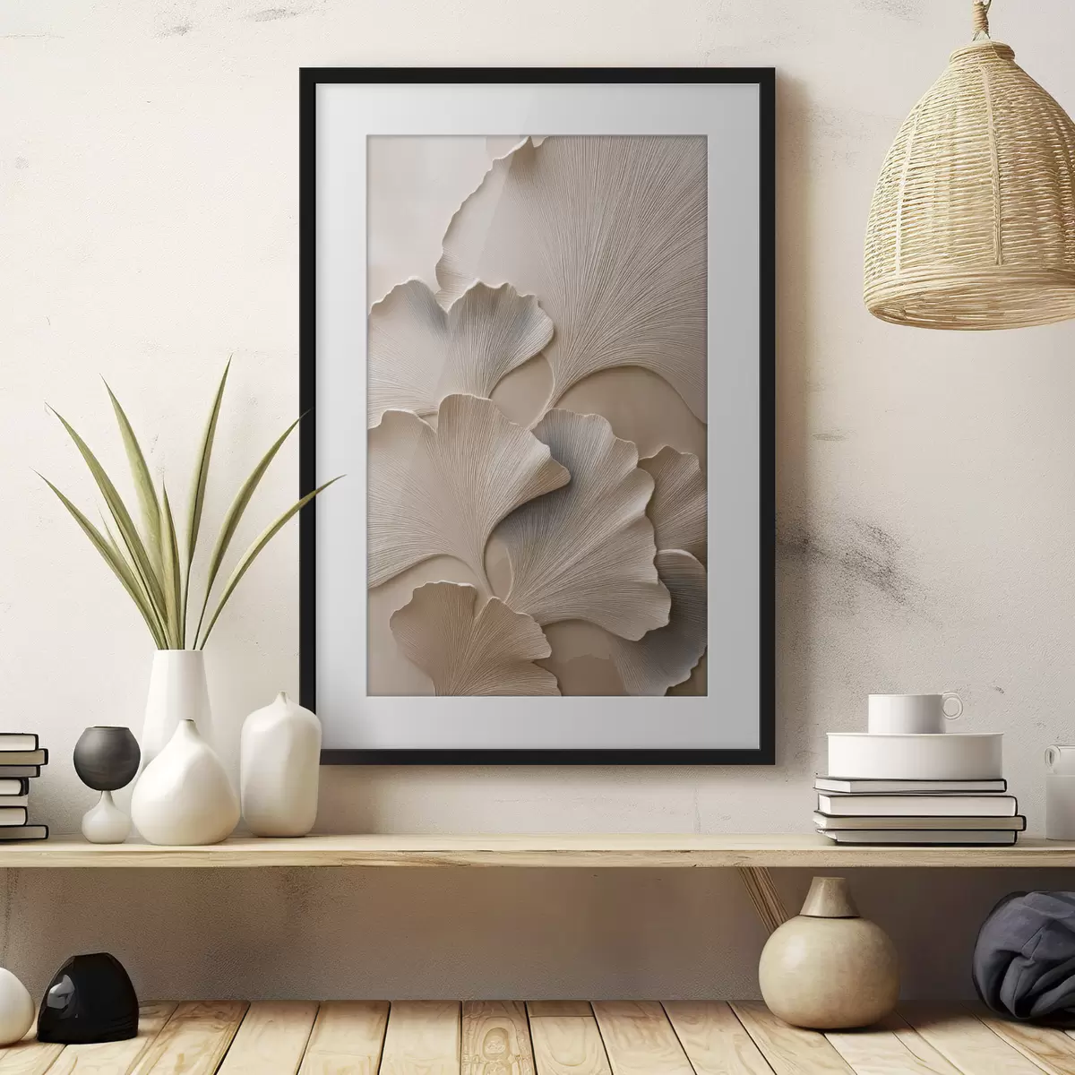 Poster Formes abstraites et fluides dans des tons sombres f49961
