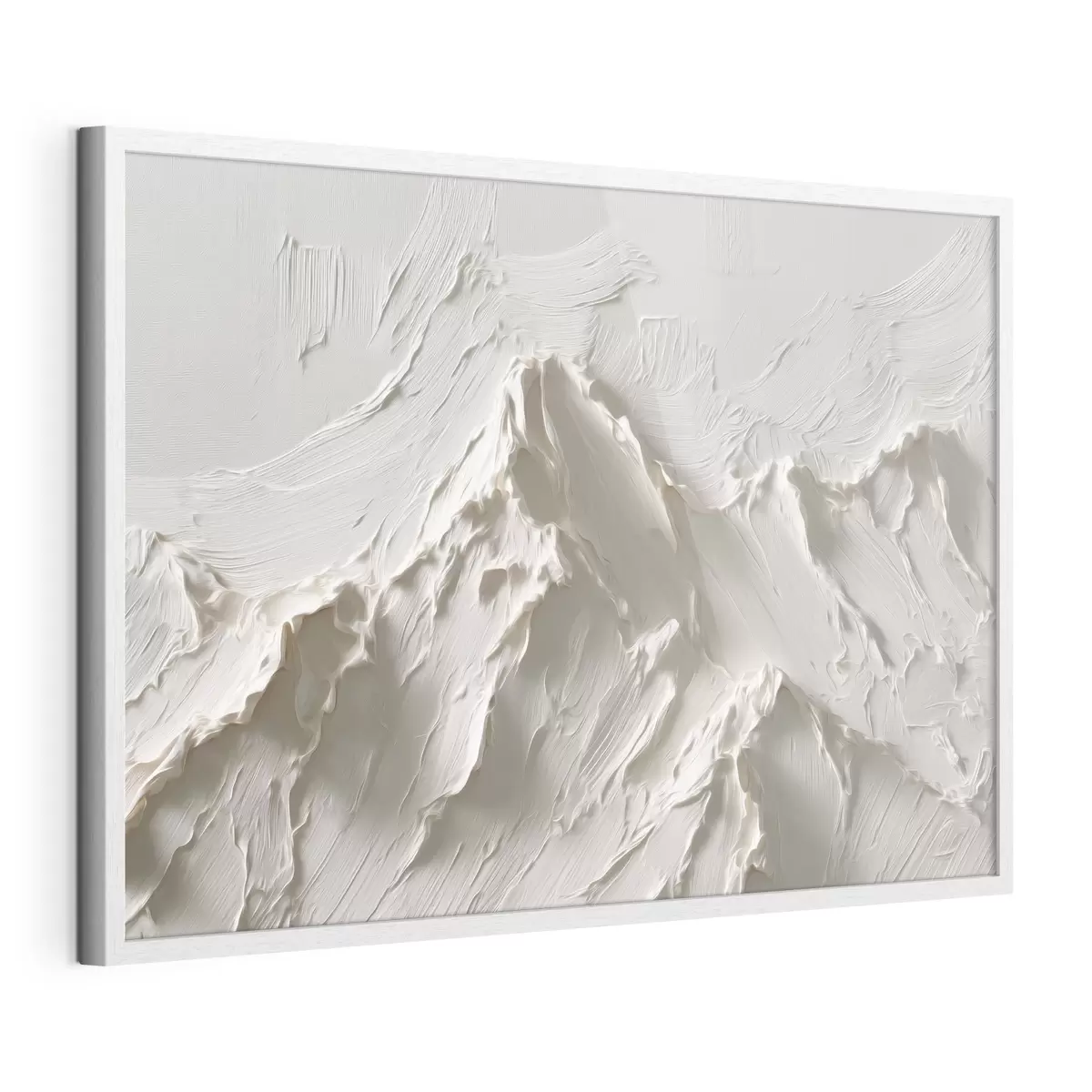 Poster Sommets de montagne aux tons clairs avec un effet de relief f49965