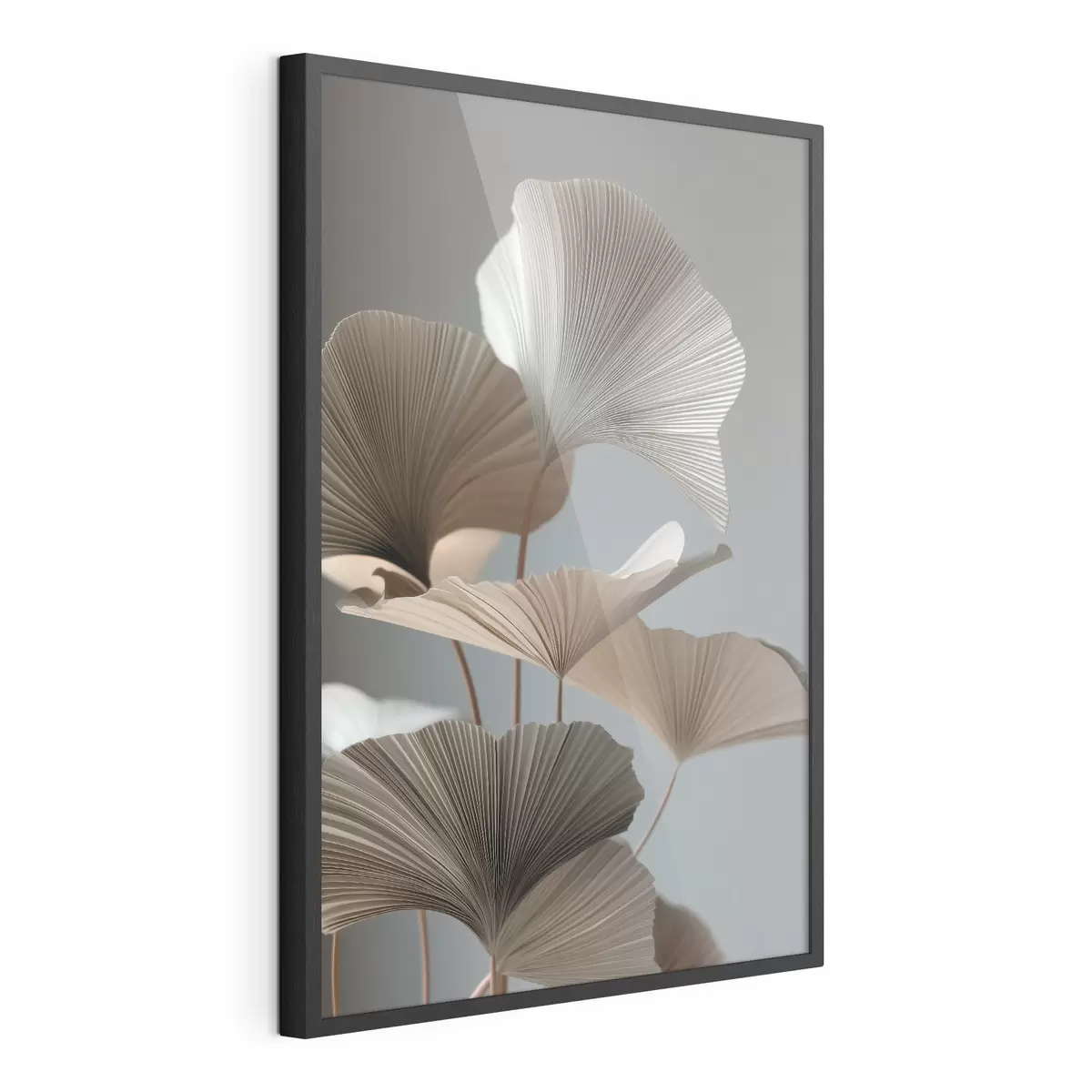 Poster Feuilles minimalistes en forme d'éventail f49972