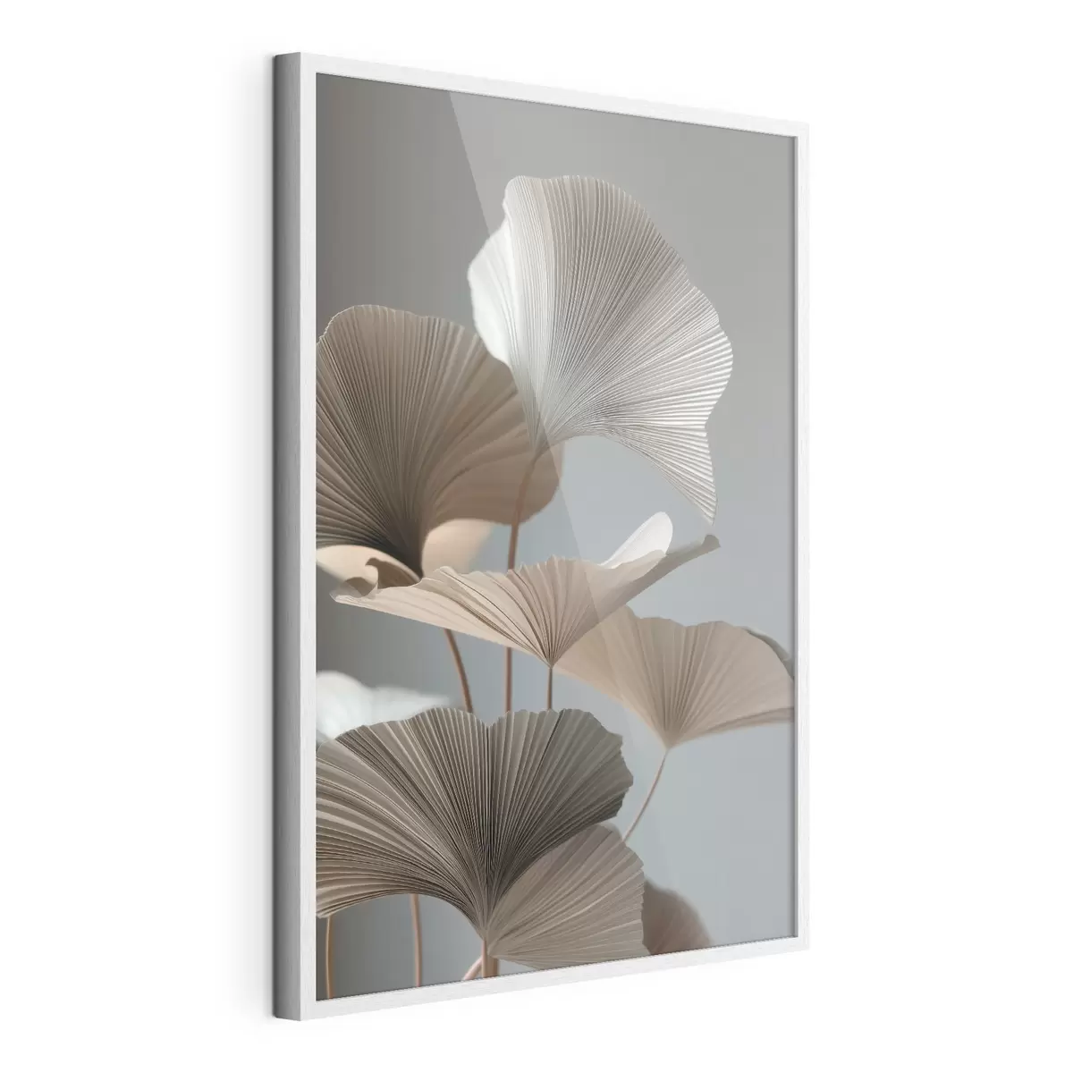 Poster Feuilles minimalistes en forme d'éventail f49972