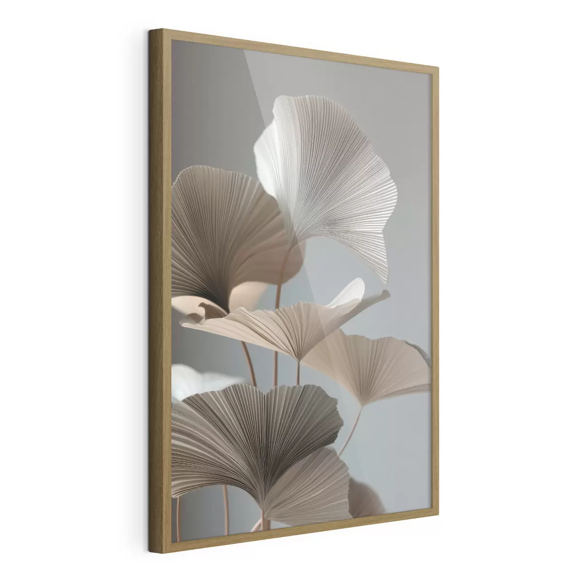 Poster Feuilles minimalistes en forme d'éventail f49972