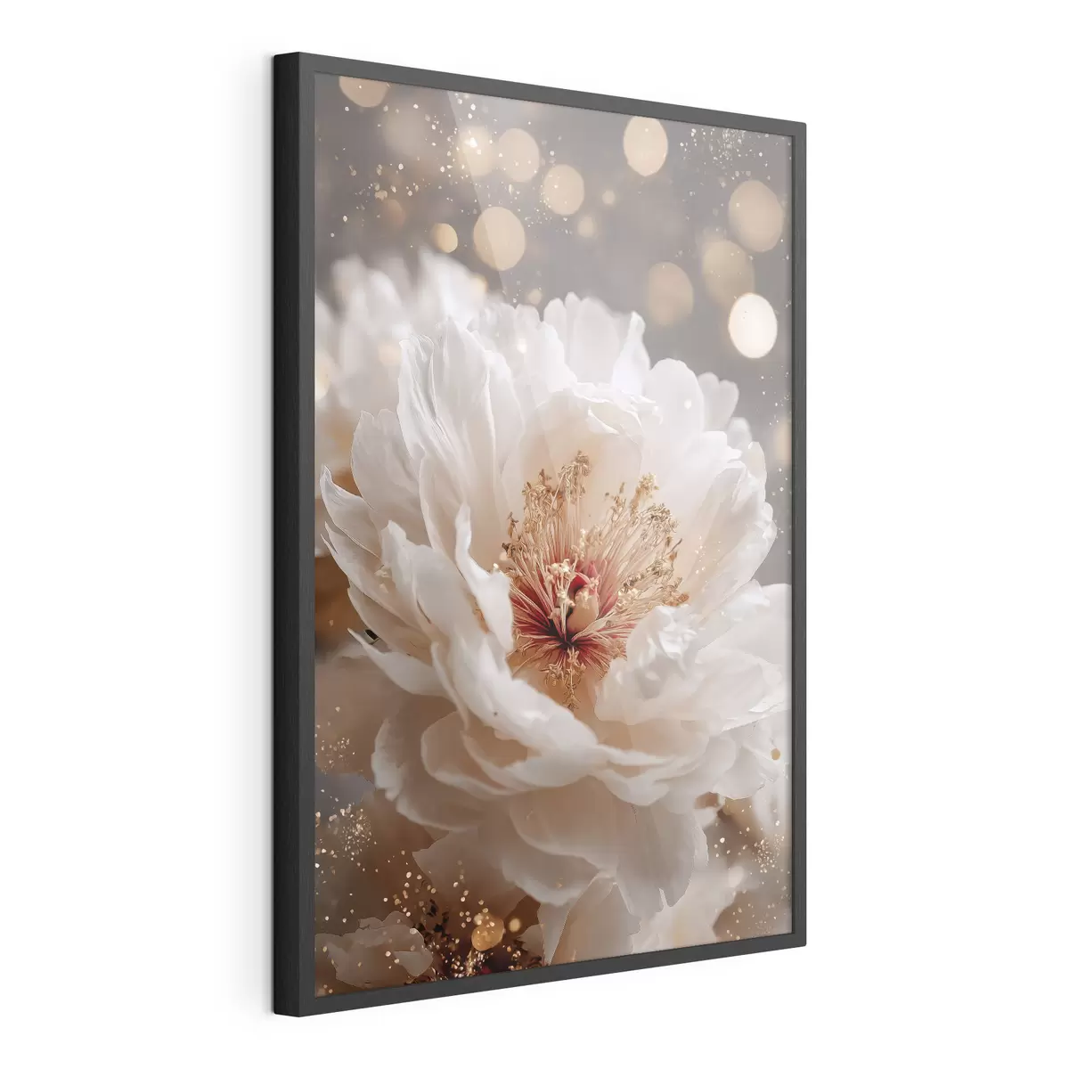 Poster Fleur blanche aux reflets lumineux délicats f49973