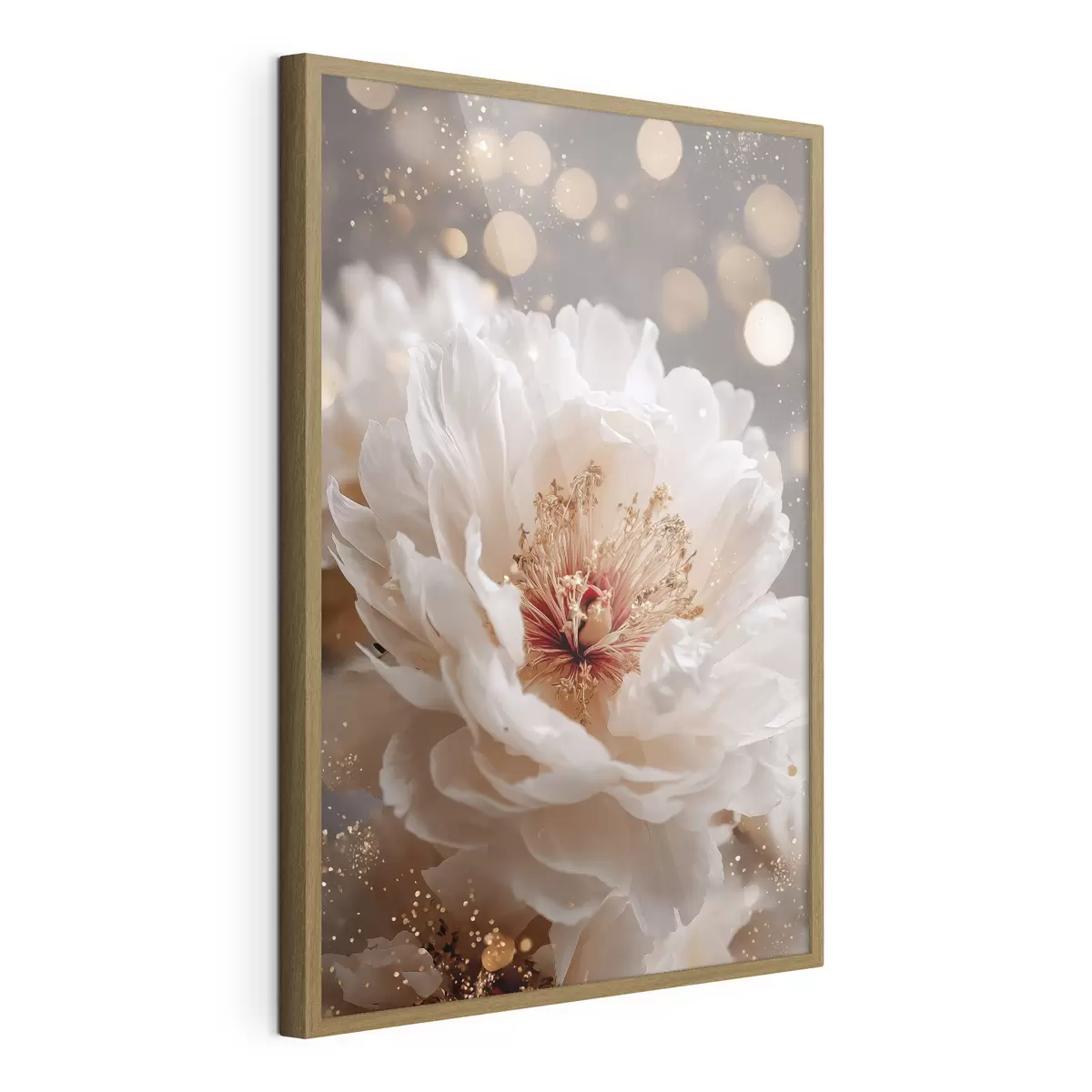 Poster Fleur blanche aux reflets lumineux délicats f49973