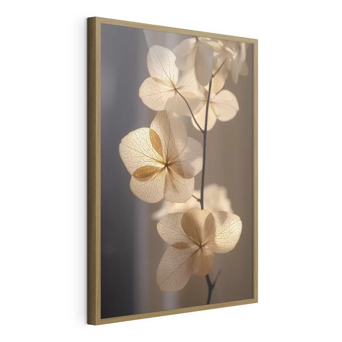 Poster Branche délicate aux fleurs translucides f49974