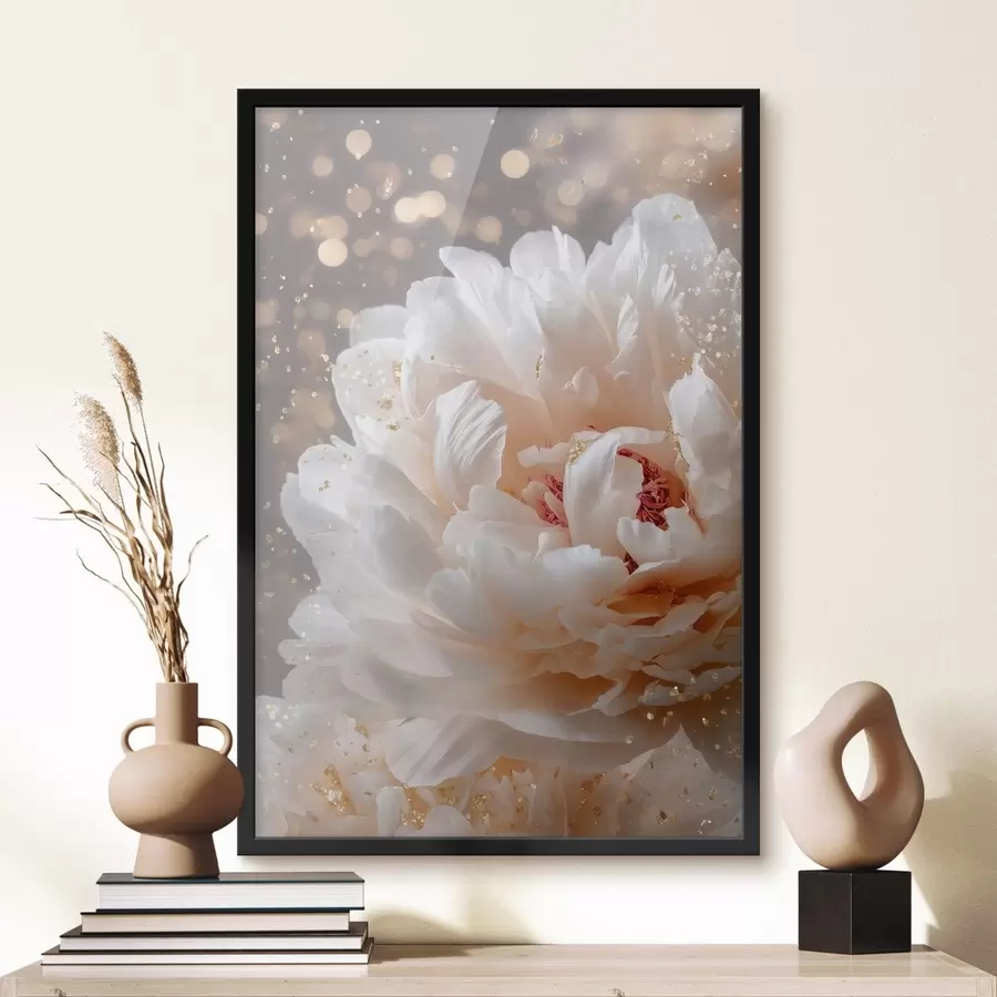 Papier peint Une fleur blanche luxuriante au éclat délicat f49981