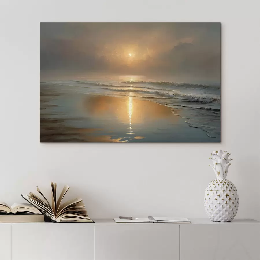 Tableau Lever de soleil sur la mer s50114