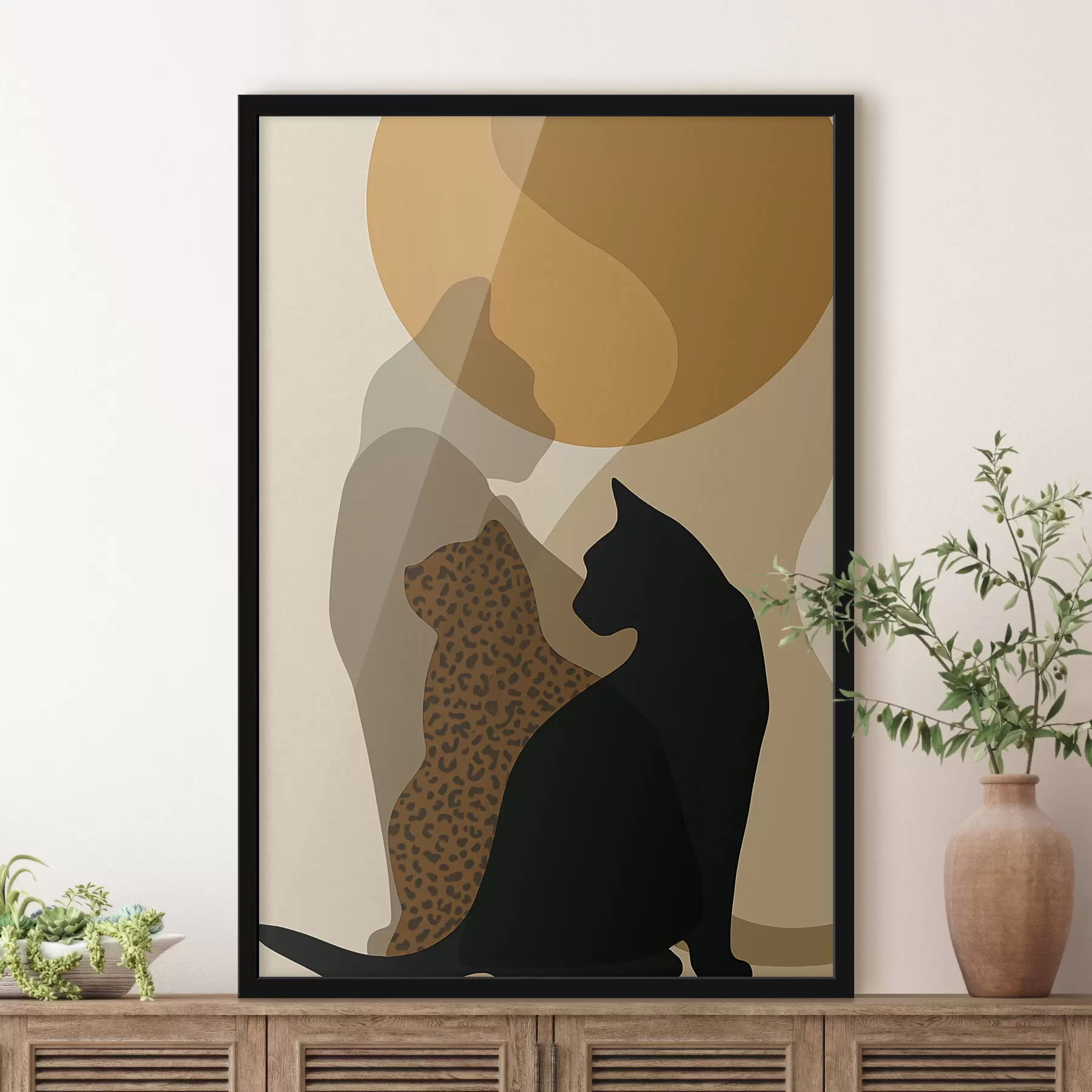 Papier peint Les ombres des chats f50103