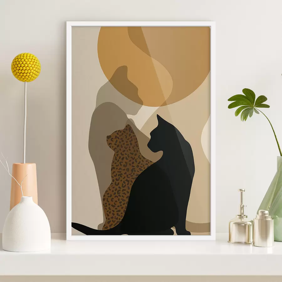 Papier peint Les ombres des chats f50103