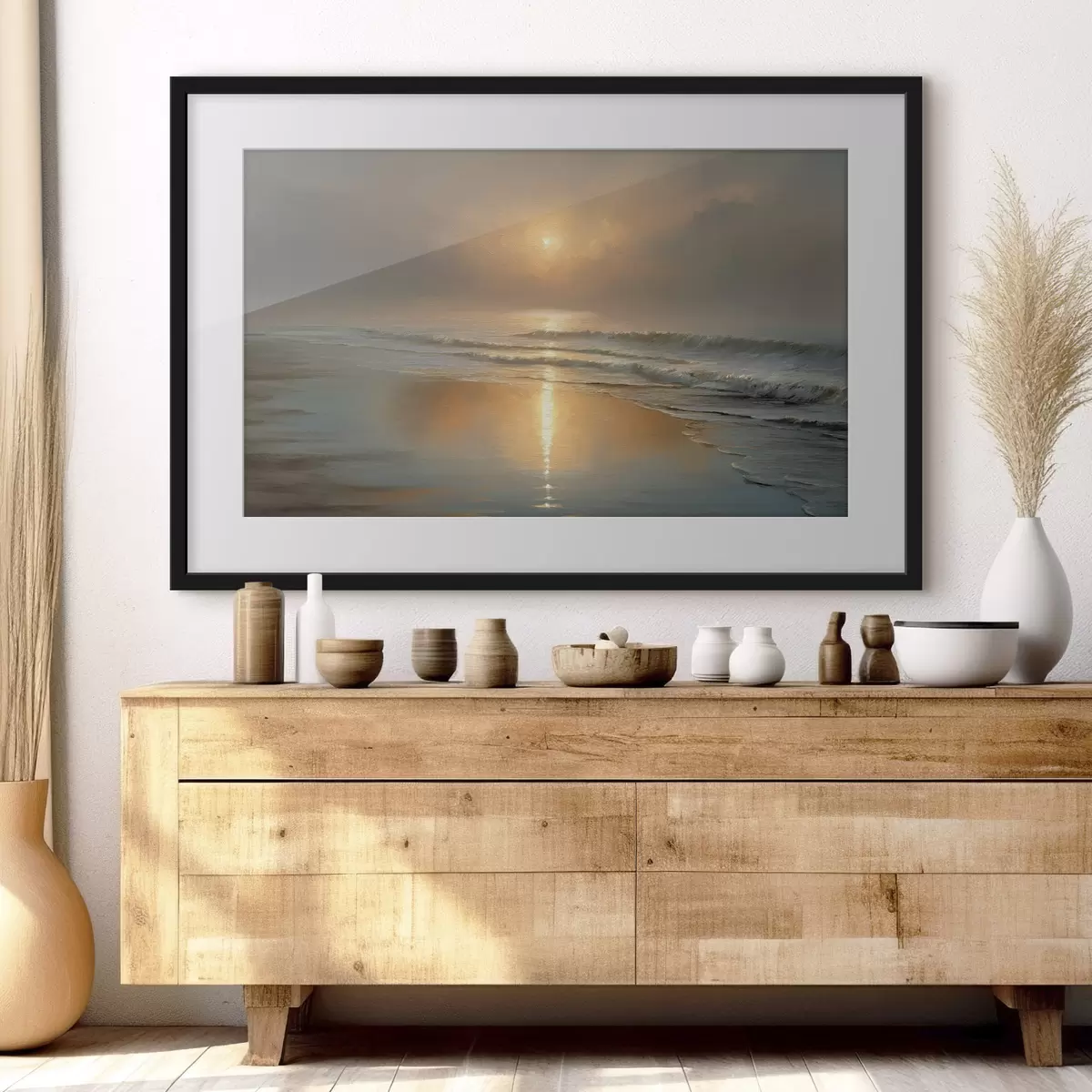 Poster Lever de soleil sur la mer f50114