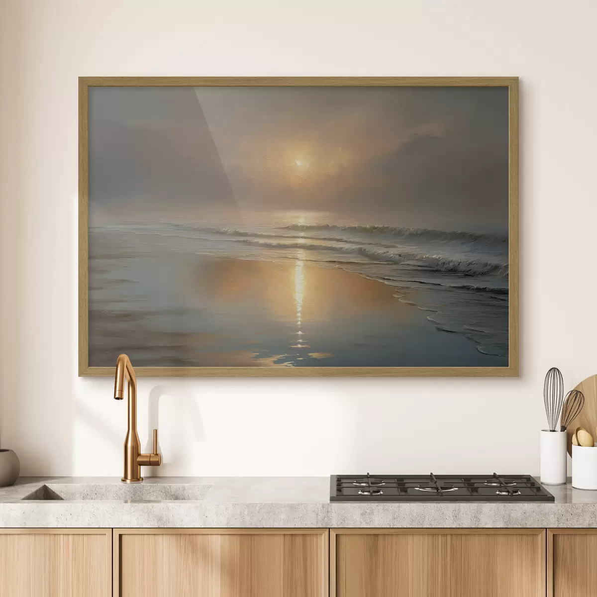 Poster Lever de soleil sur la mer f50114