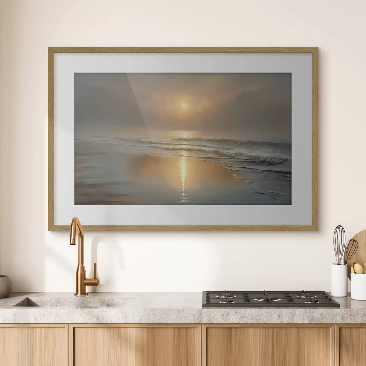 Poster Lever de soleil sur la mer f50114