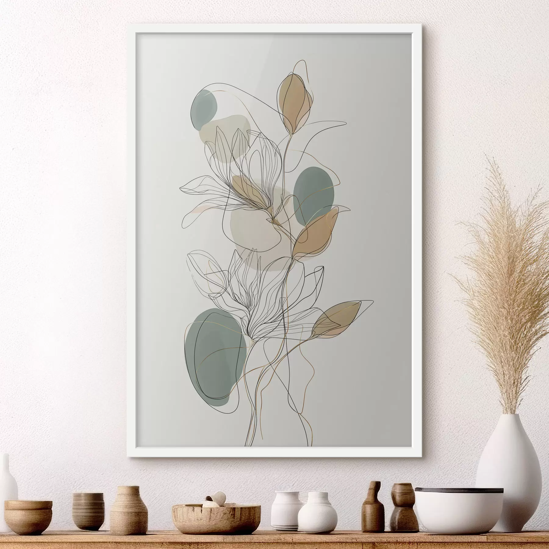 Papier peint Inflorescence linéaire f50119