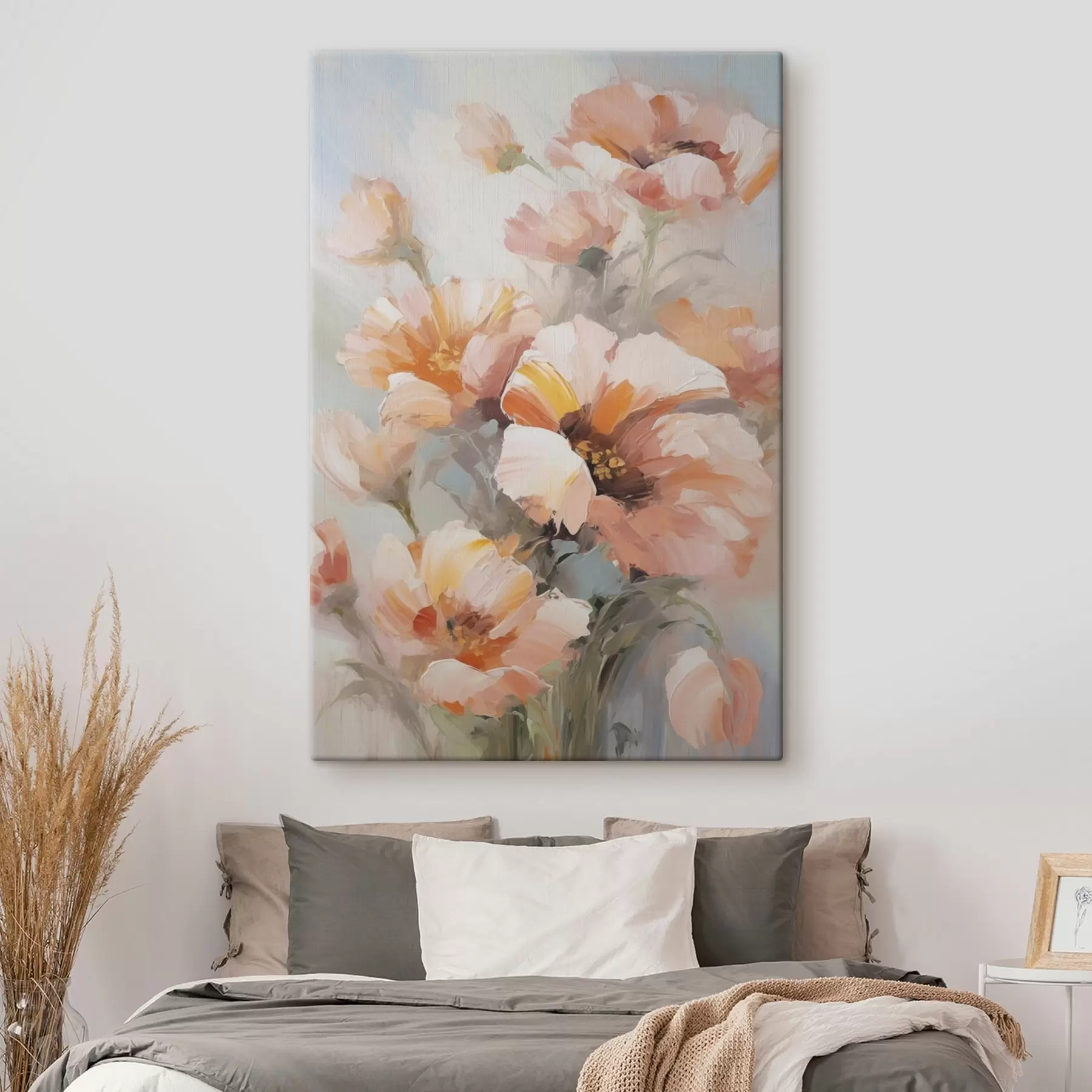 Tableau Fleurs délicates, imitation de peinture s50140