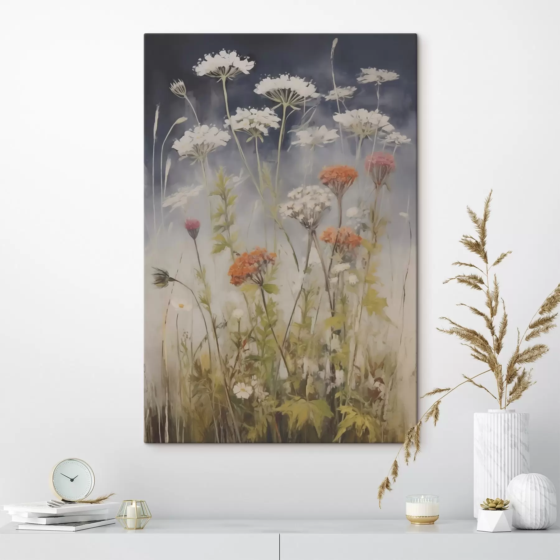 Tableau Herbes des champs, imitation d'un tableau s50142