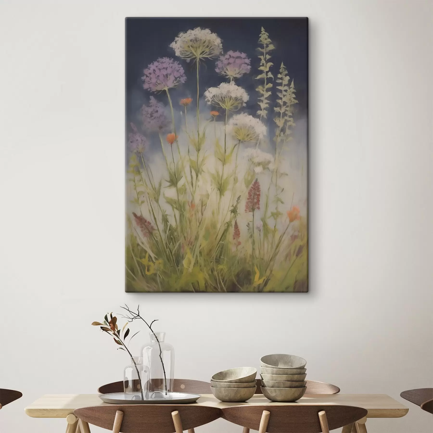 Tableau Herbes des champs, imitation d'un tableau s50143