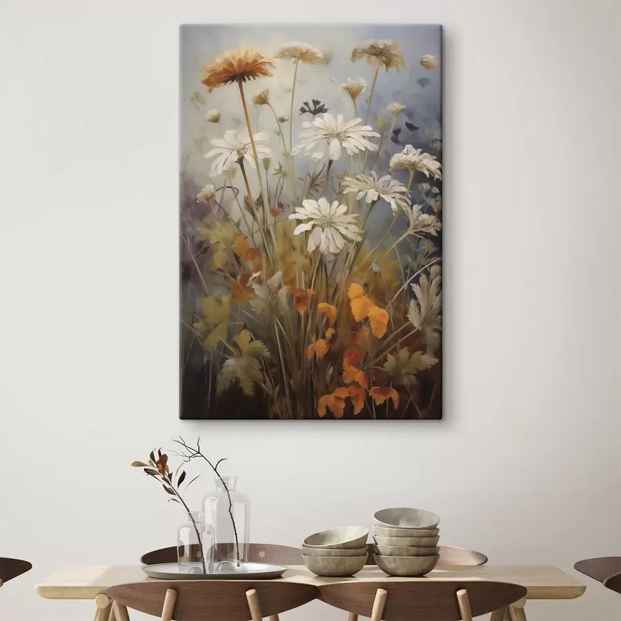 Tableau Fleurs sauvages et herbes, imitation d'un tableau s50145