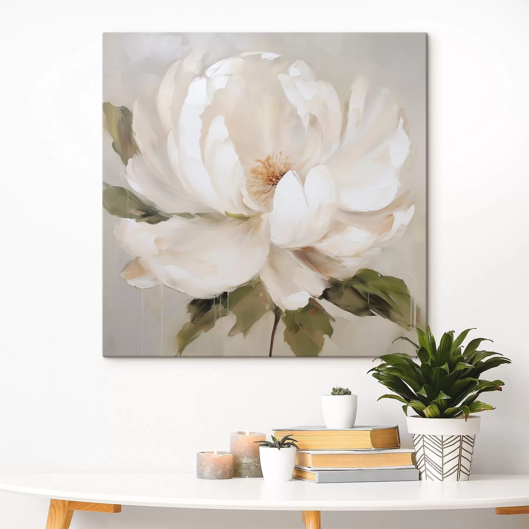 Tableau Pivoine, imitation d'un tableau s50146