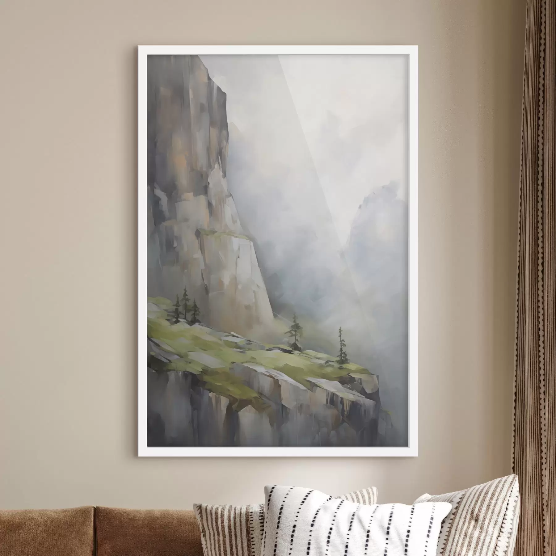 Papier peint Paysage de montagne, imitation d'un tableau f50135