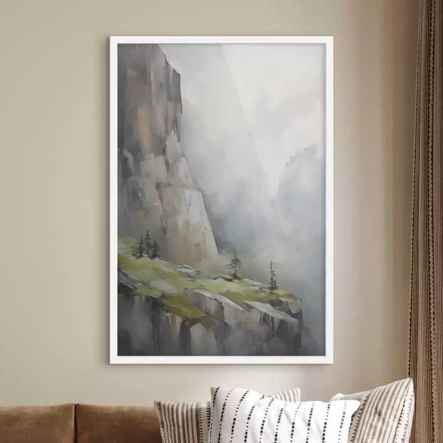 Papier peint Paysage de montagne, imitation d'un tableau f50135