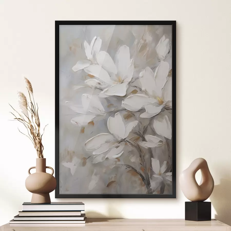 Papier peint Fleurs abstraites, imitation de peinture f50138