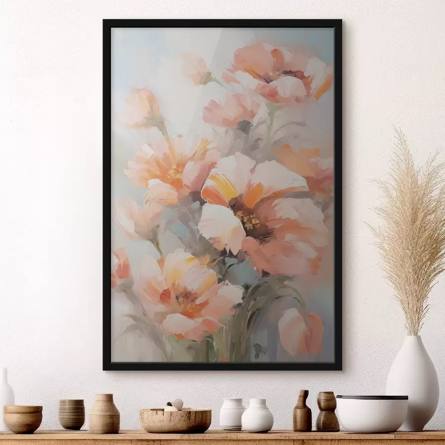 Papier peint Fleurs délicates, imitation de peinture f50140