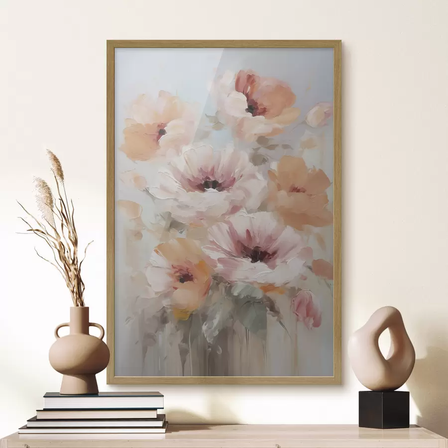 Papier peint Fleurs, peinture d'imitation f50141