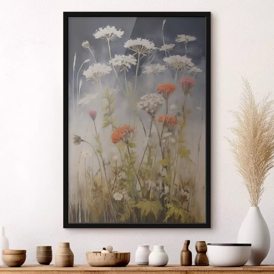 Papier peint Herbes des champs, imitation d'un tableau f50142