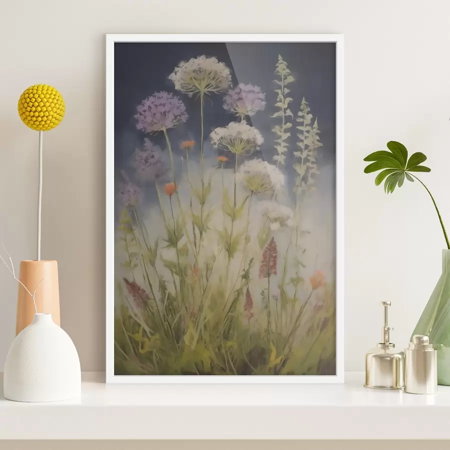 Papier peint Herbes des champs, imitation d'un tableau f50143