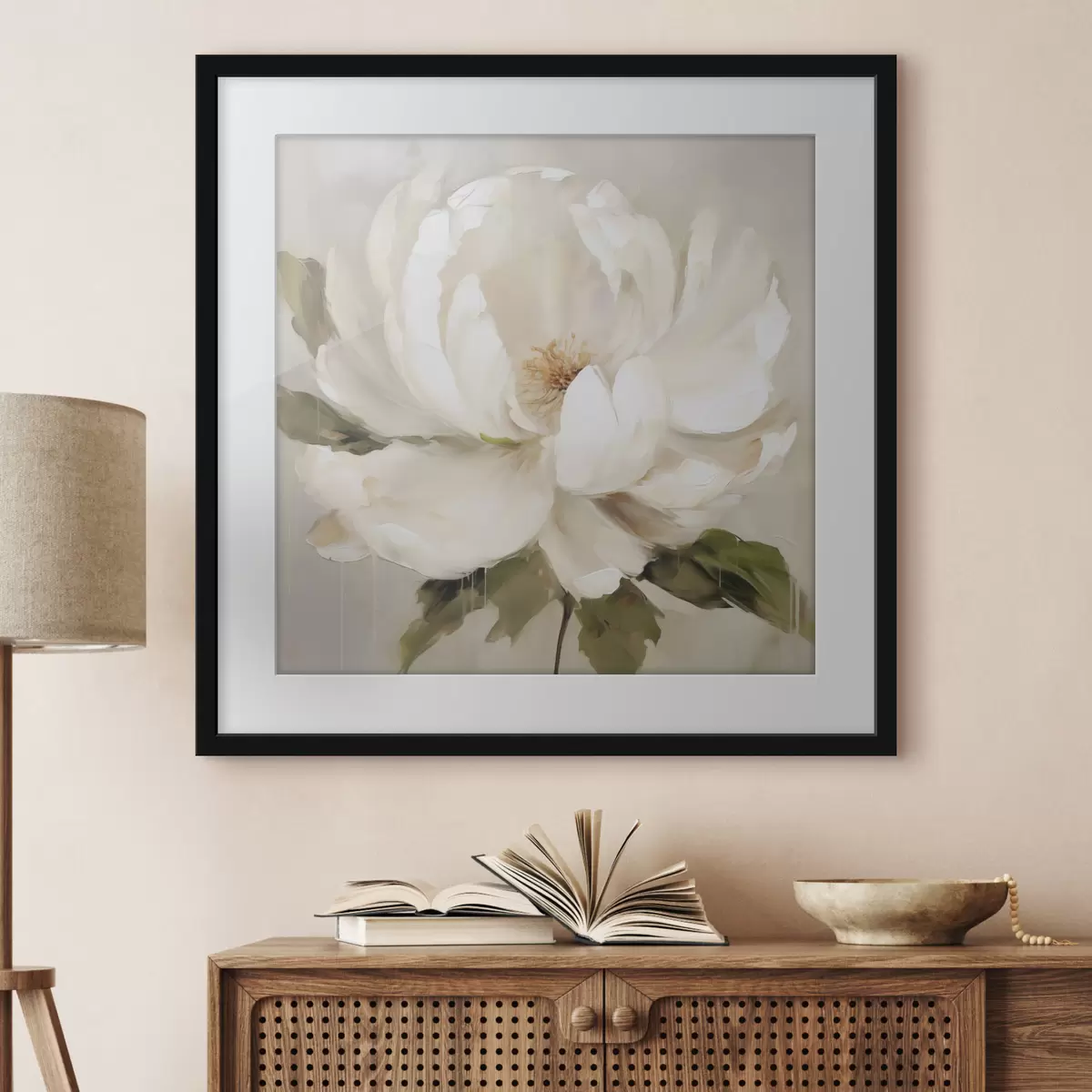 Poster Pivoines et caresse f50146