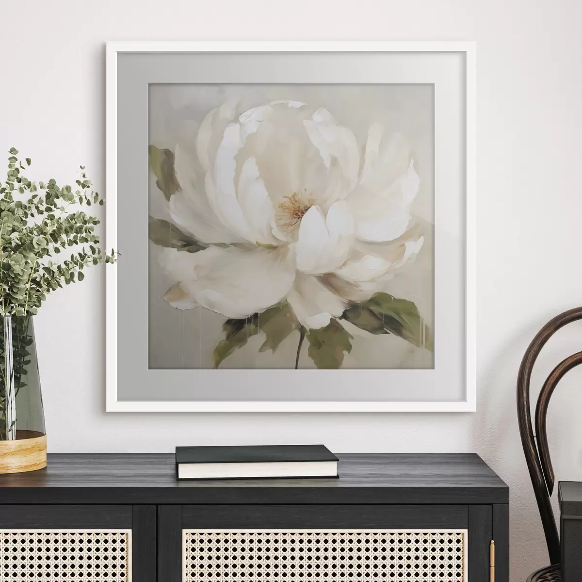 Poster Pivoines et caresse f50146