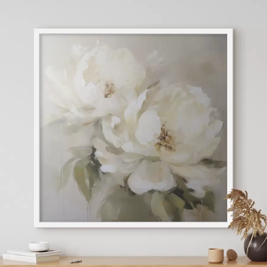 Papier peint Pivoines, peinture d'imitation f50147