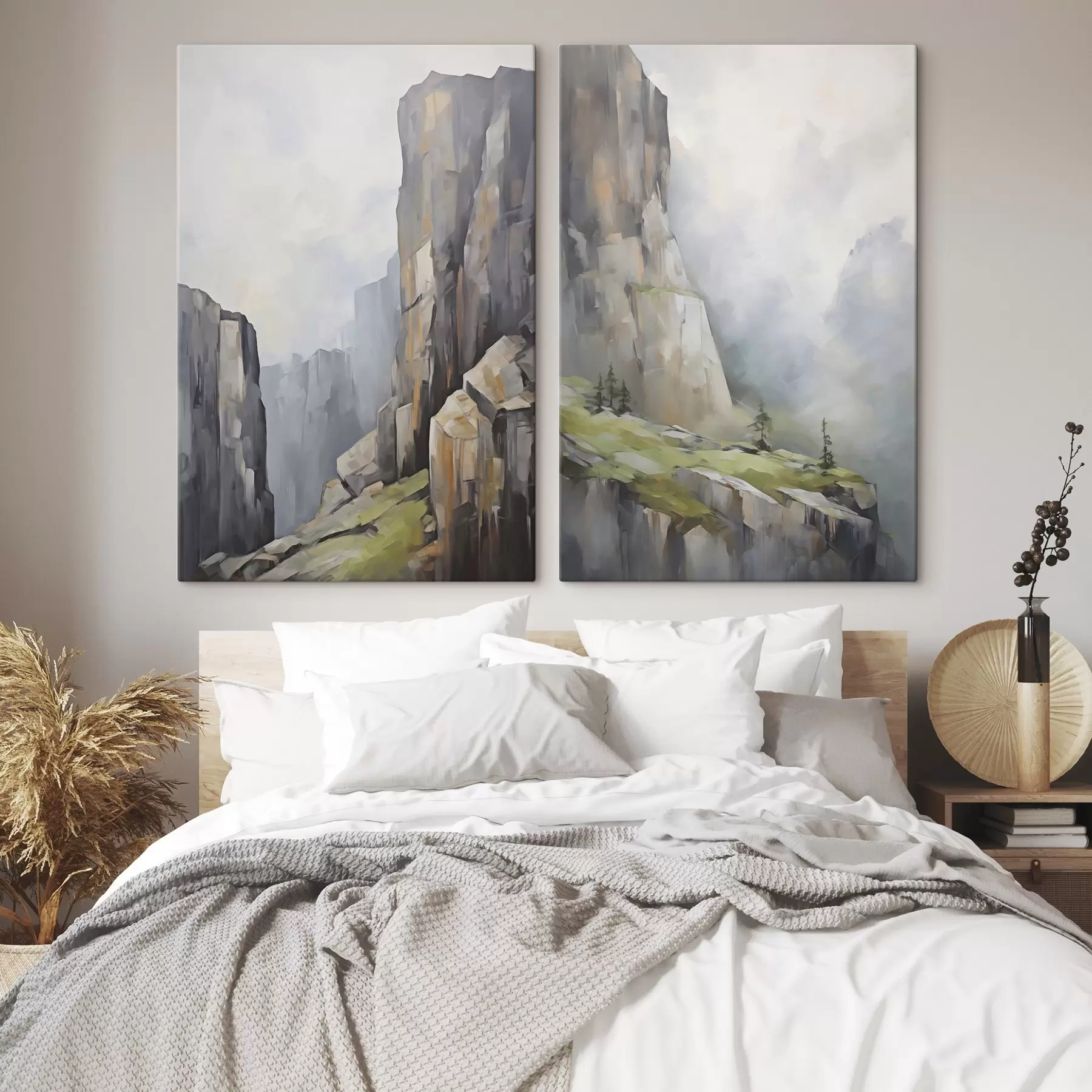 Tableau Paysage de montagne, imitation d'un tableau m30803