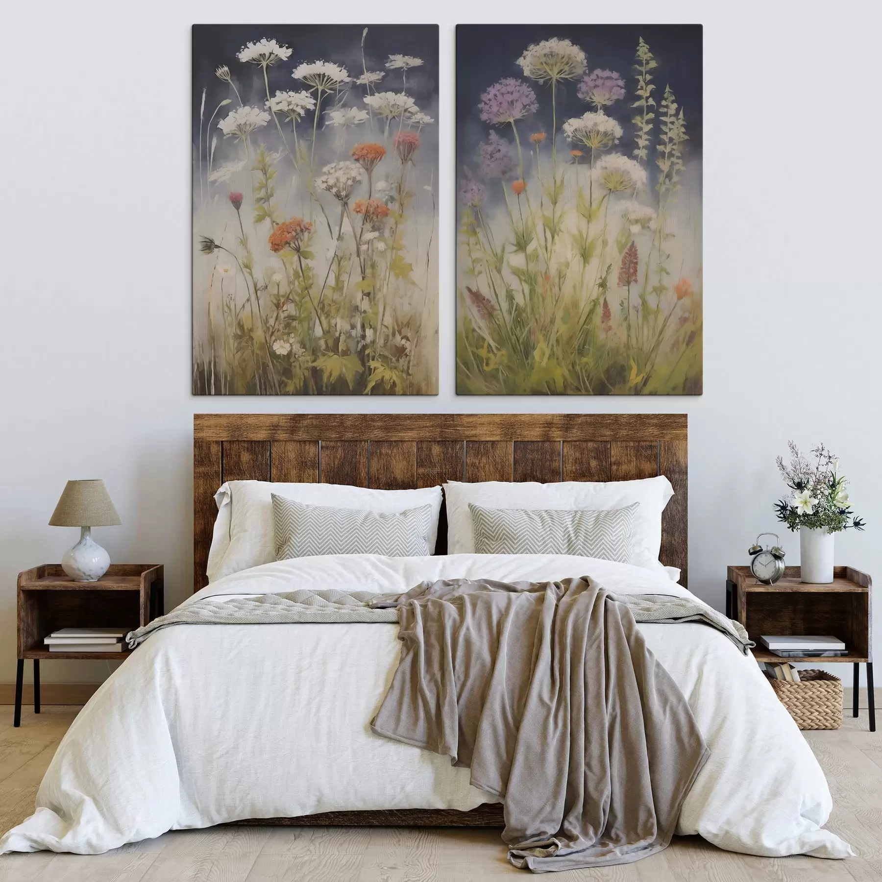 Tableau Herbes des champs, imitation d'un tableau m30807