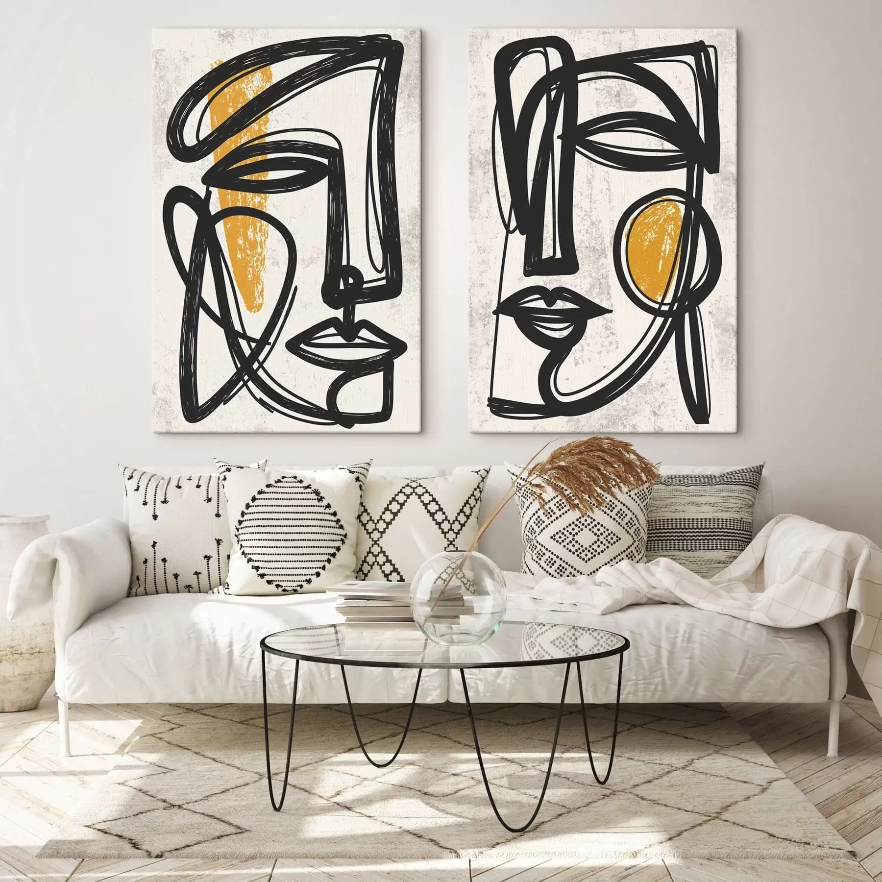 Tableau Portraits abstraits minimalistes m30713