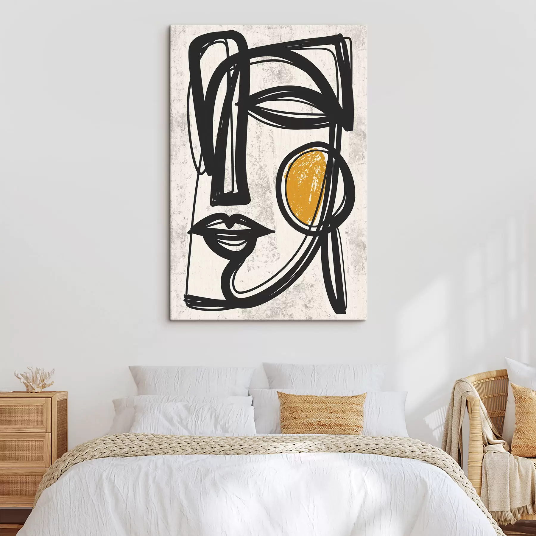 Tableau Un portrait abstrait minimaliste s49860