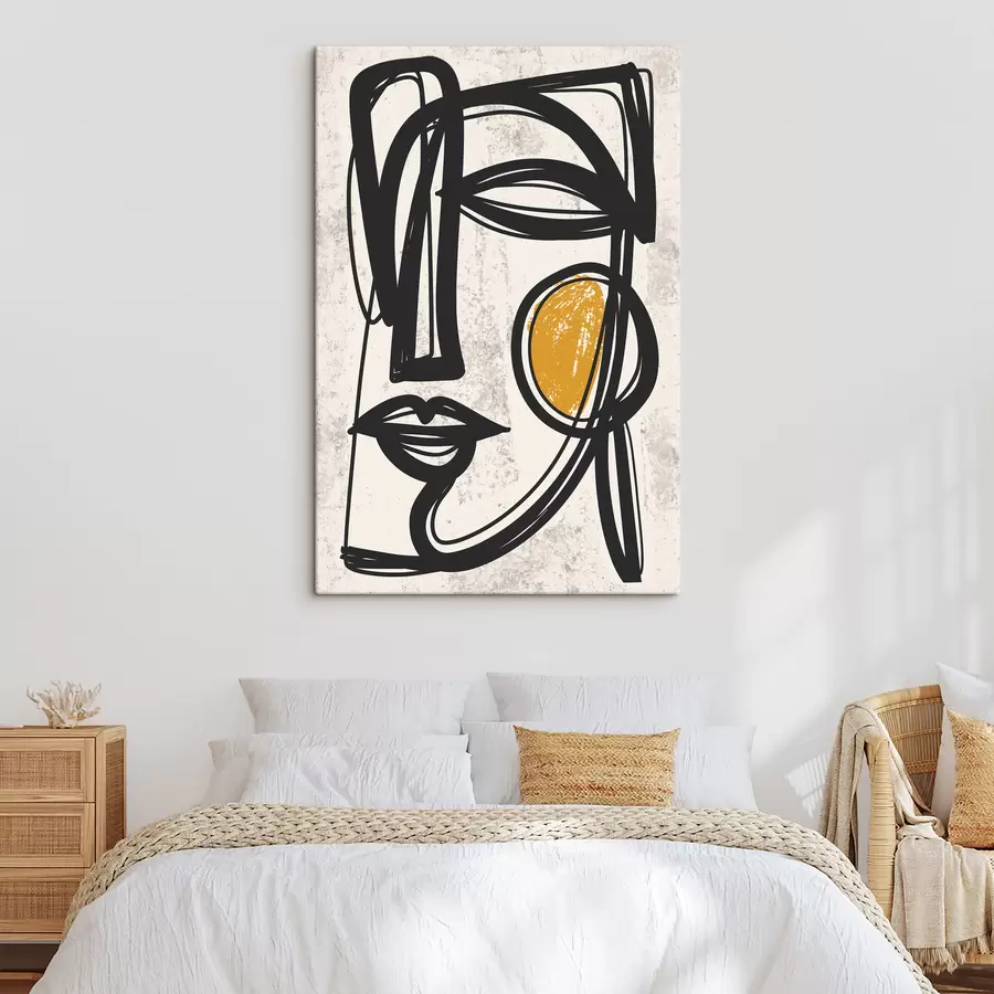 Tableau Un portrait abstrait minimaliste s49860
