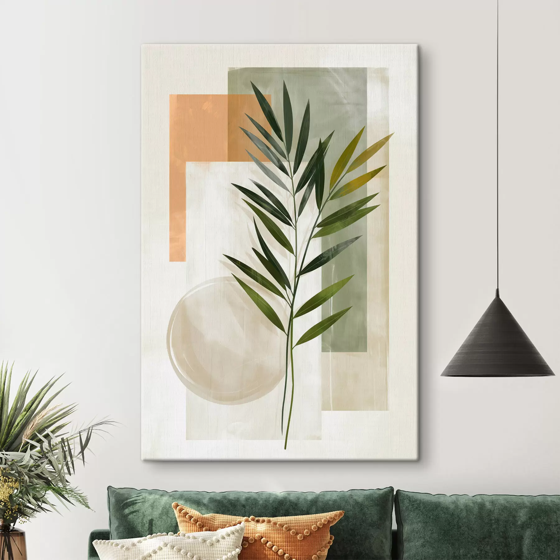 Tableau Abstraction géométrique botanique s50158
